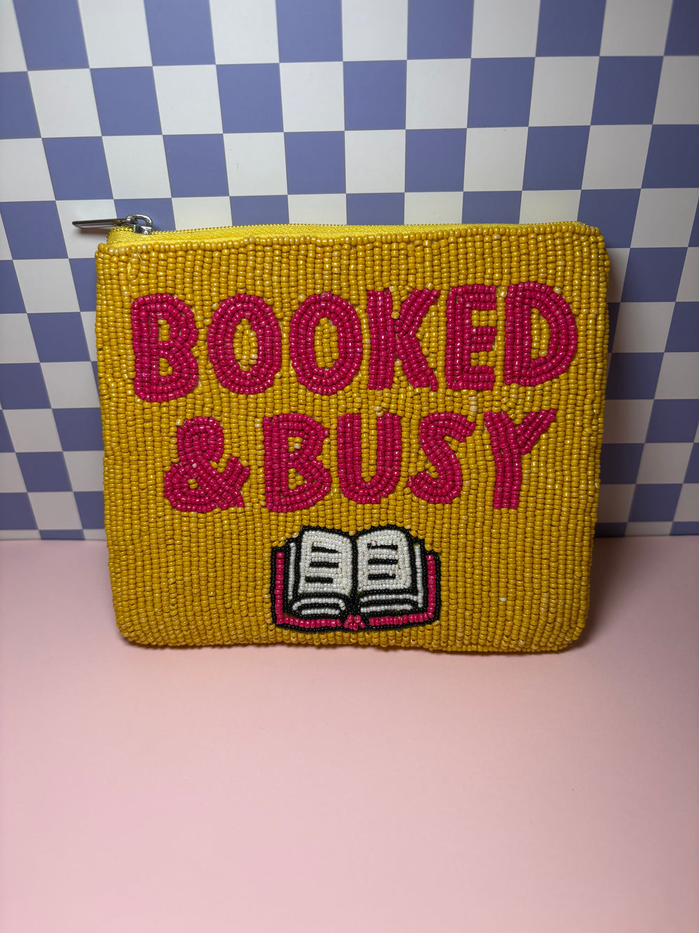 Booked & Busy - Medium Beaded Pouch