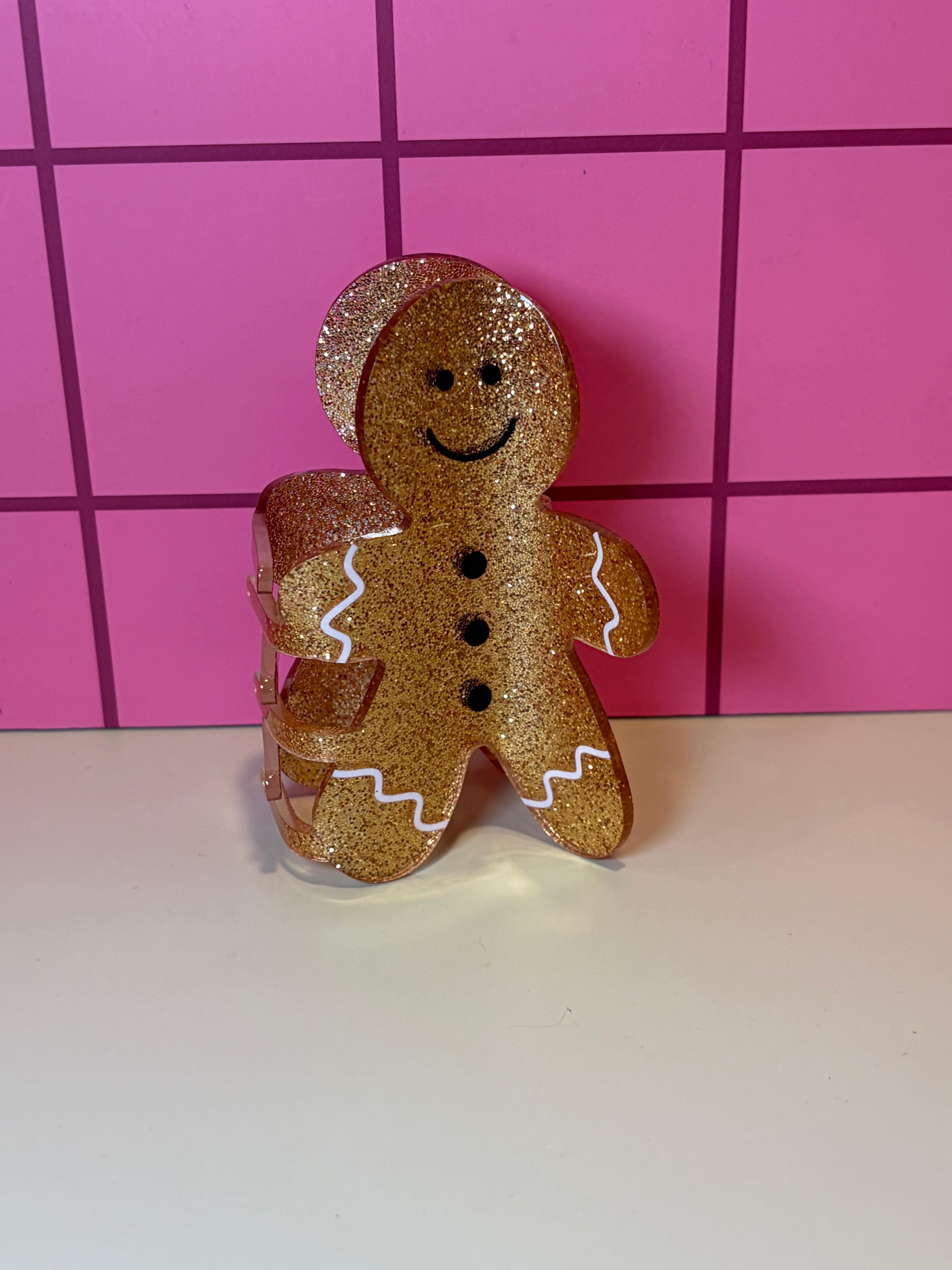 Gingerbread Man- Claw Clip