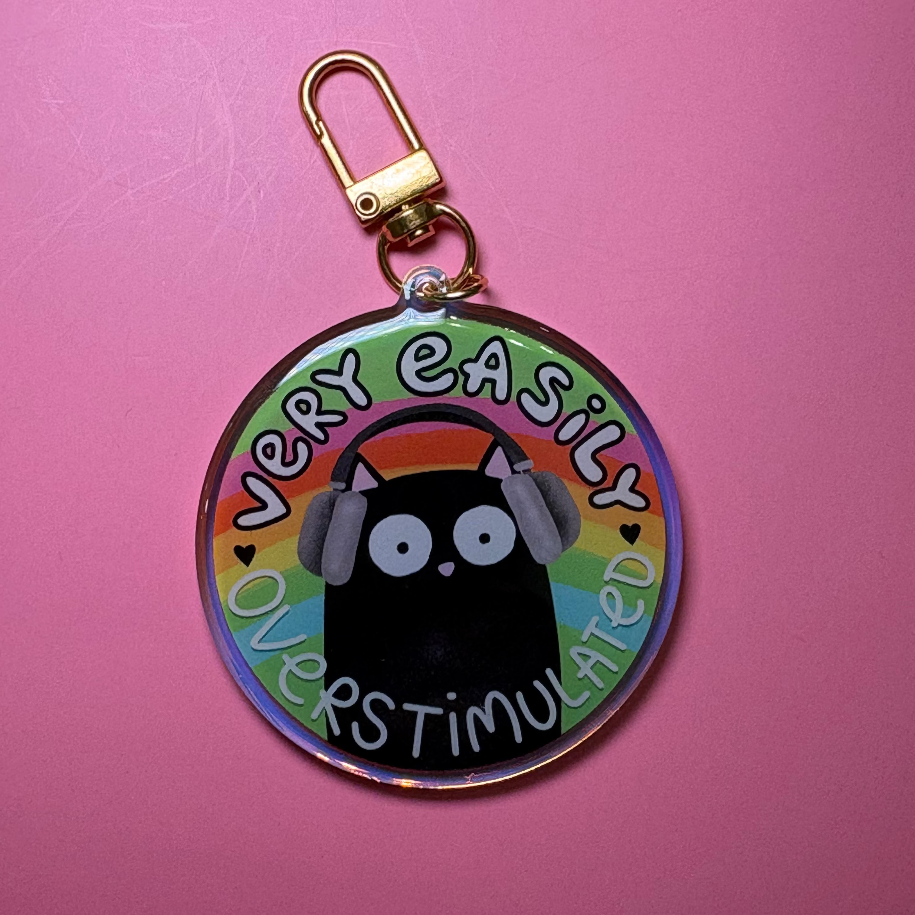 Very Easily Overstimulated - Keychain