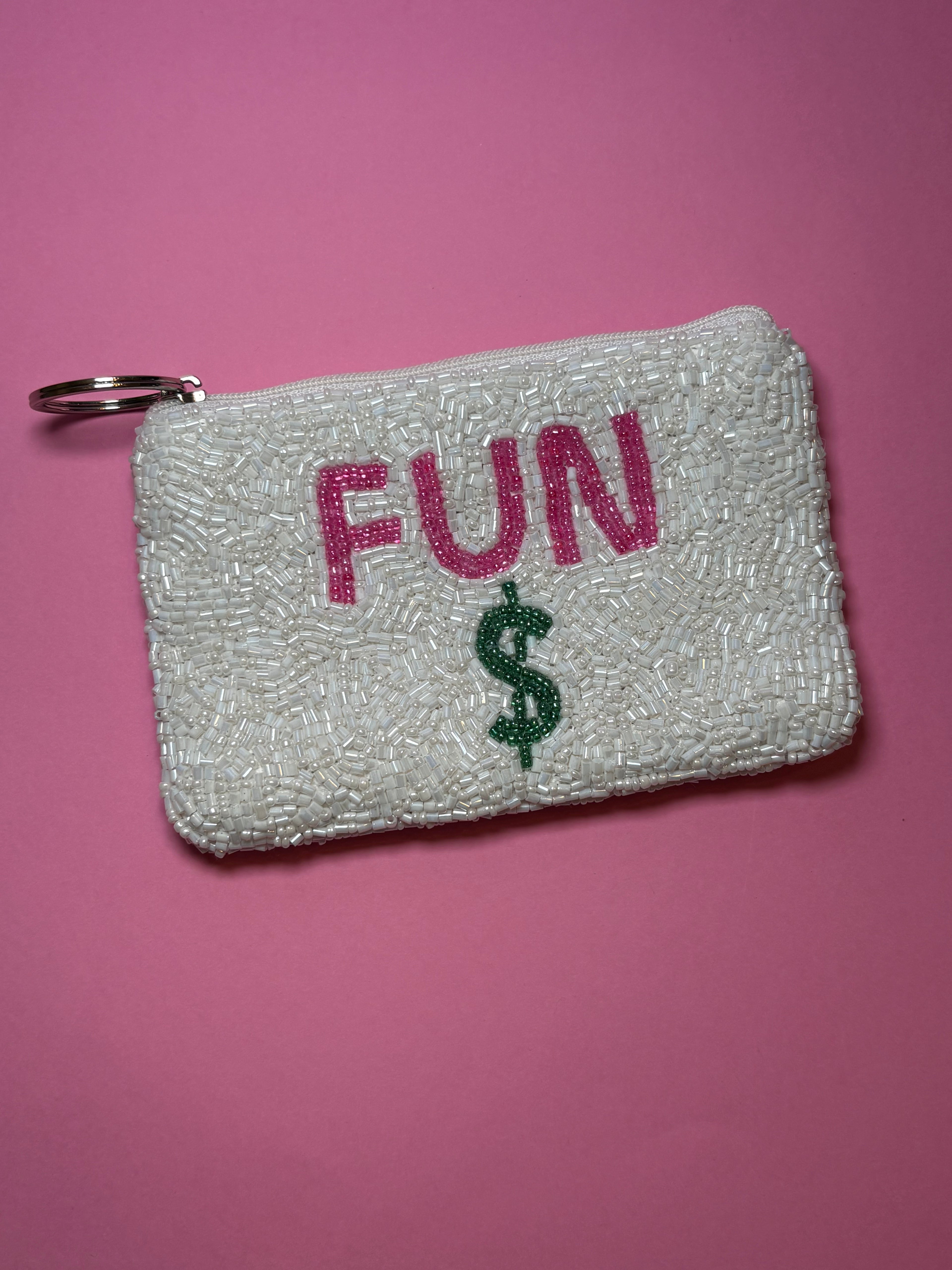 Fun $ - Small Beaded Pouch