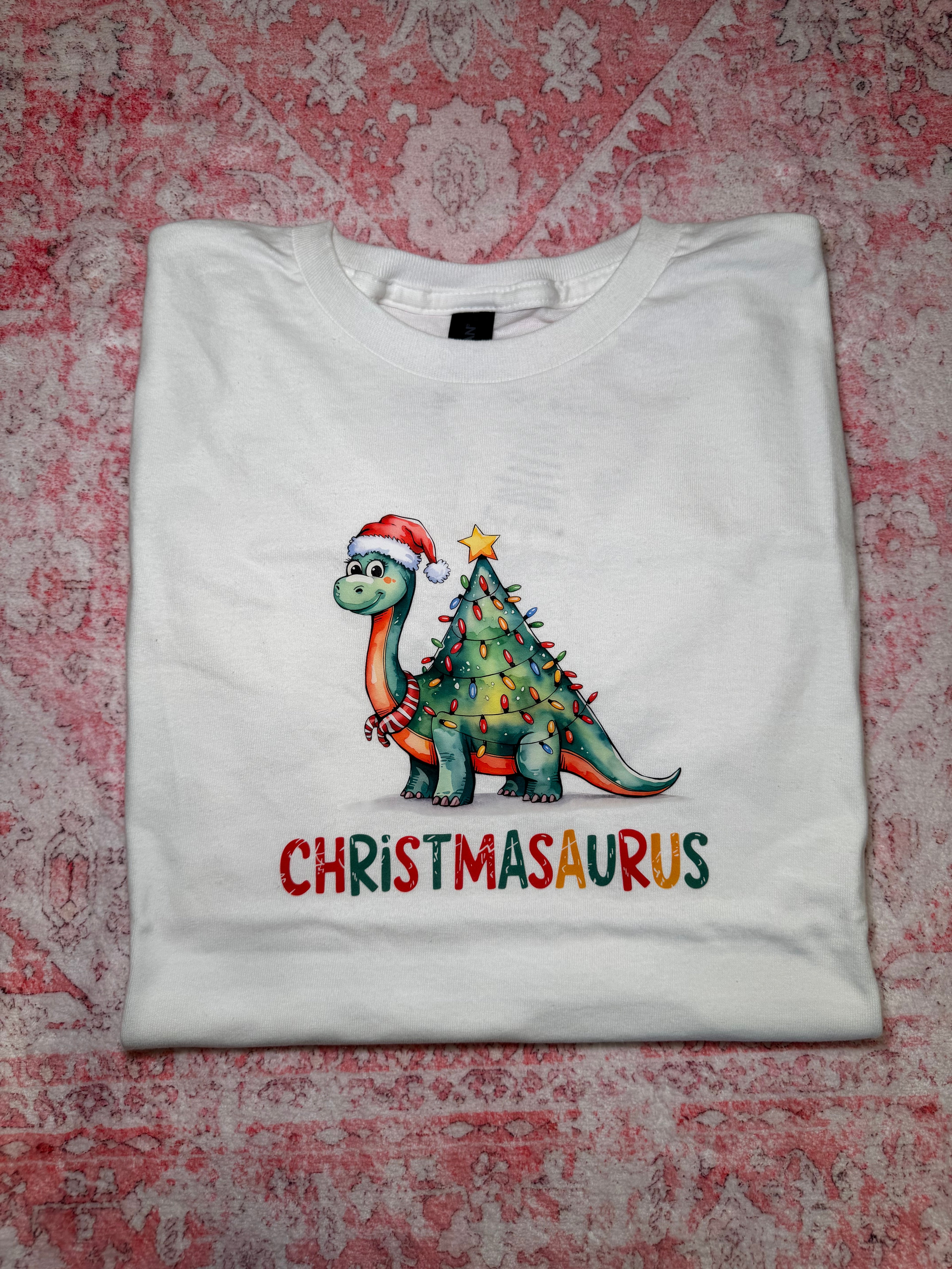 Youth Christmasaurus- Short Sleeve T-Shirt