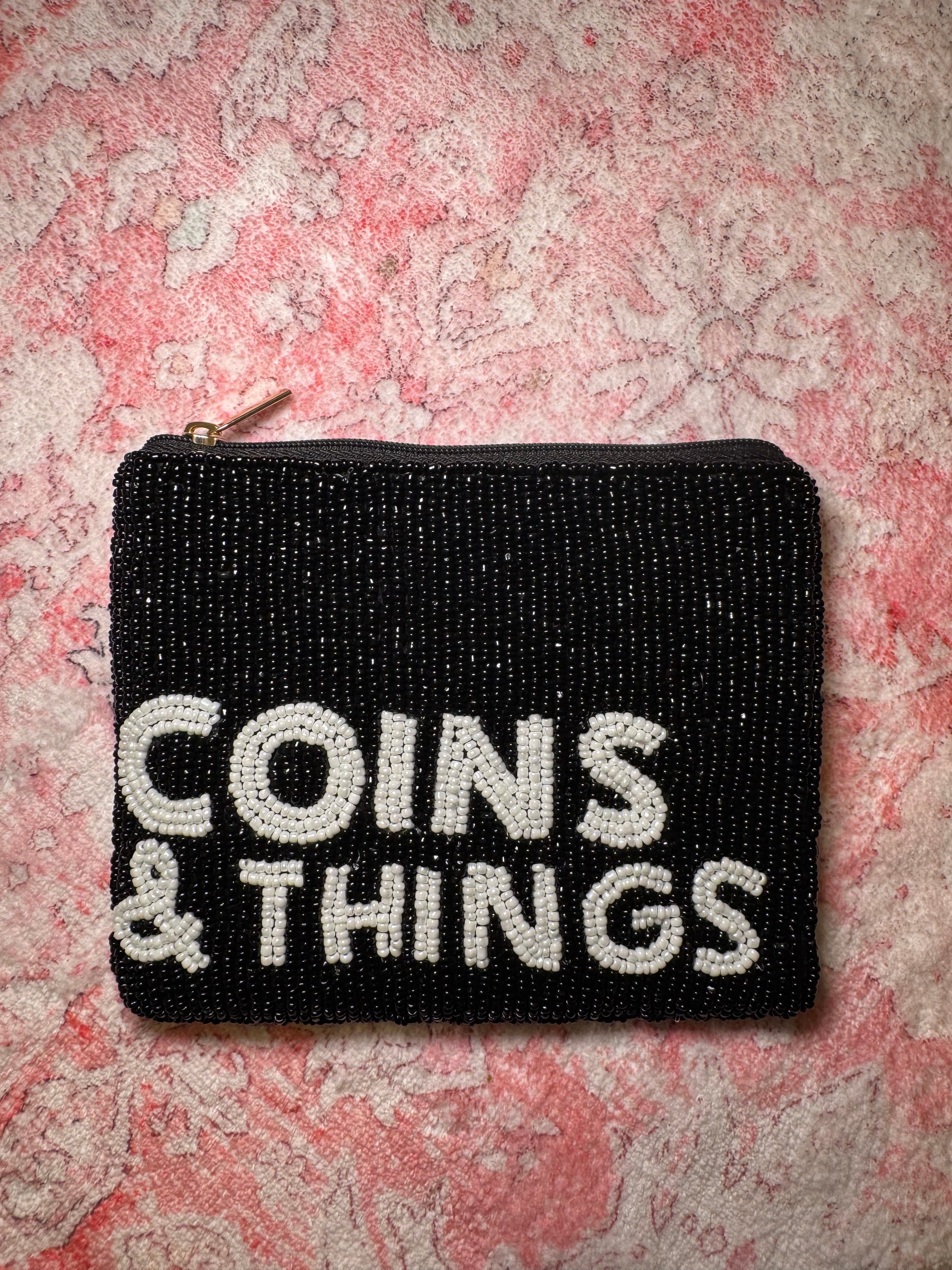 Coins & Things - Large Beaded Pouch