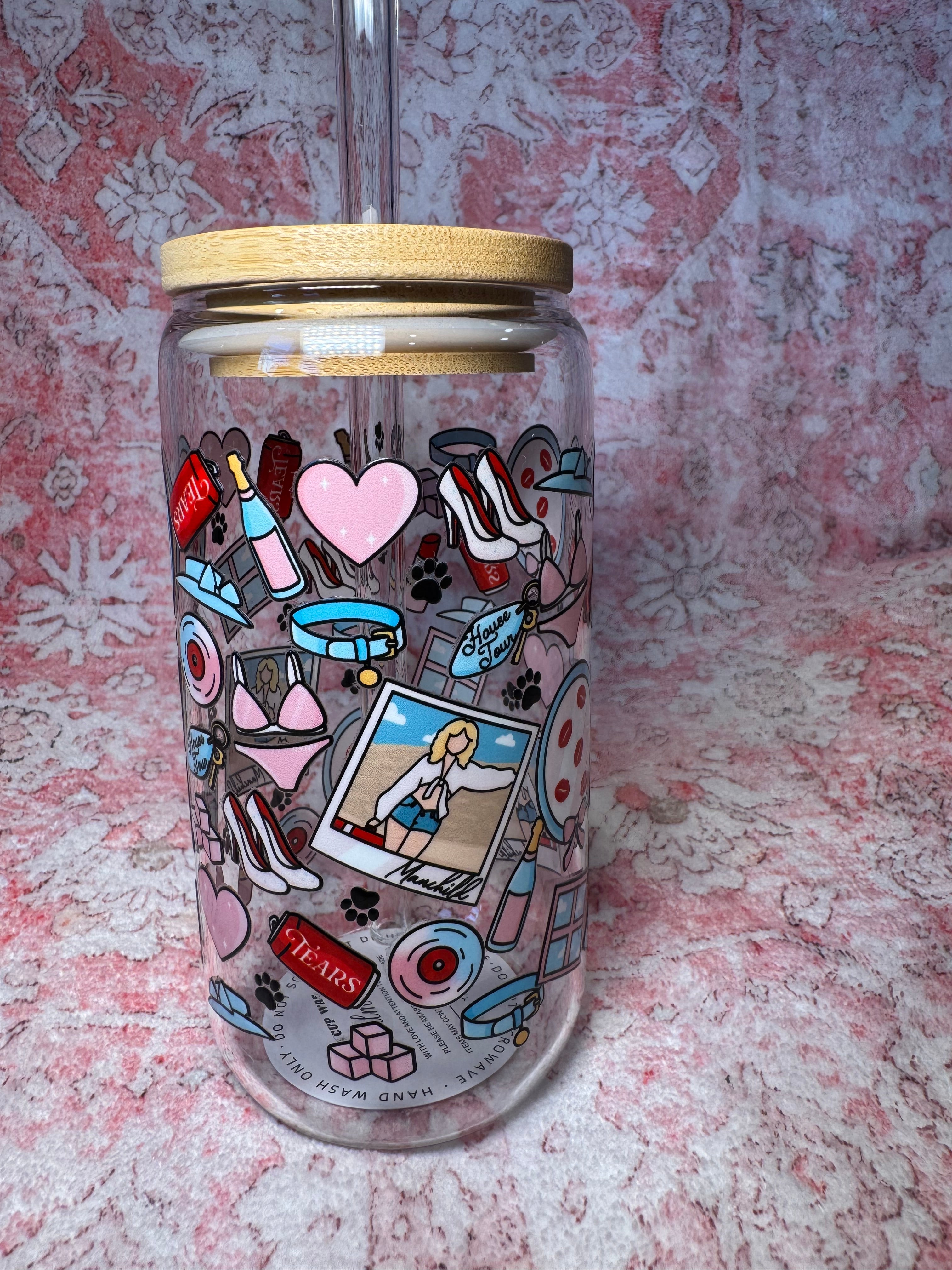 Sabrina Carpenter-Inspired - 16 oz Glass Can