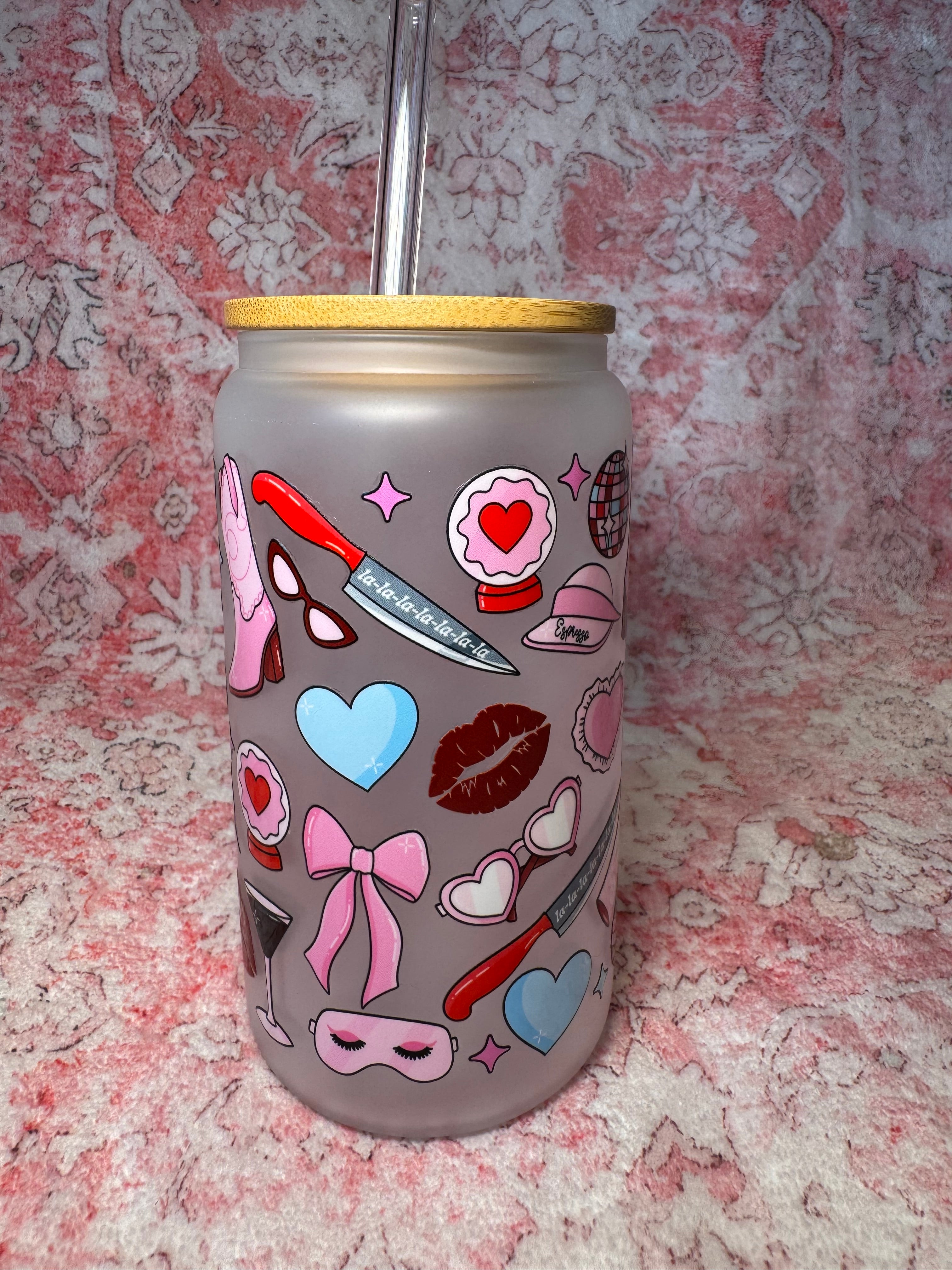 Sabrina Carpenter-Inspired #2 - 16 oz Glass Can