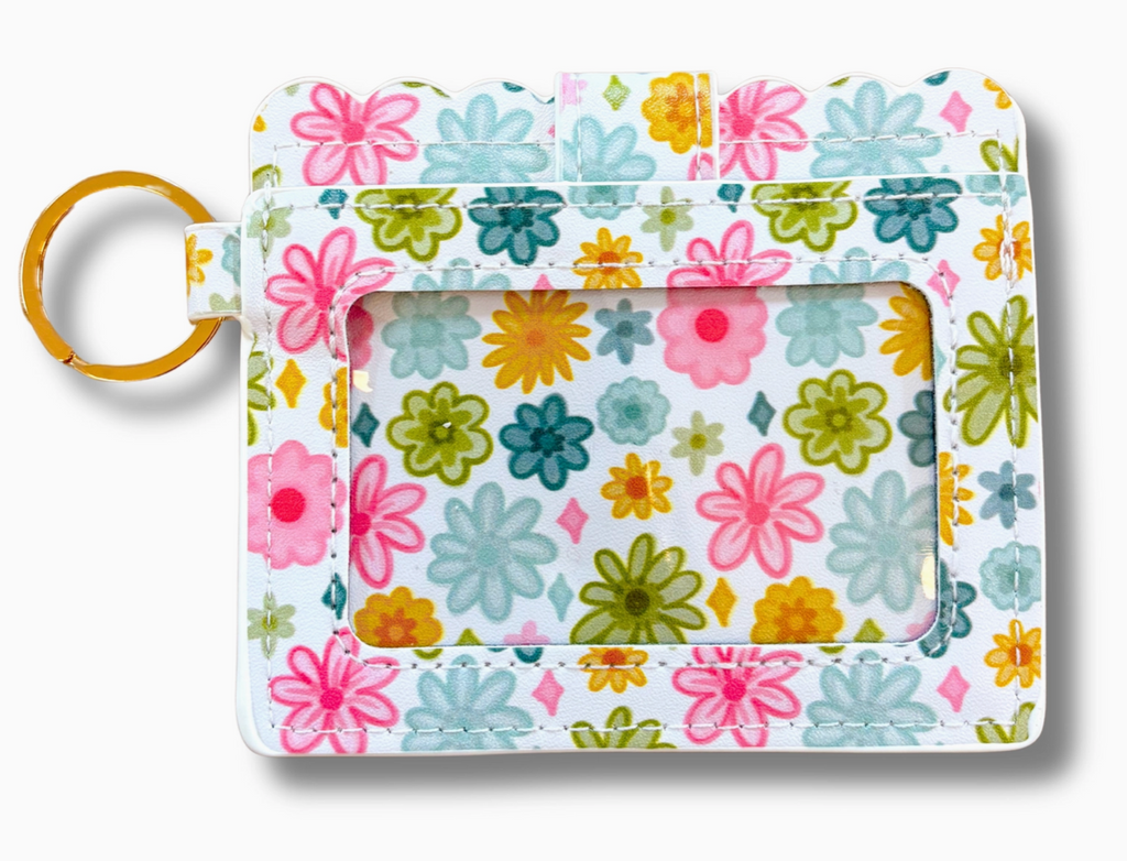 Watercolor Florals Keychain Wallet